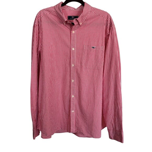Vineyard Vines Other - Vineyard Vines Mens Shirt Gingham Stretch Poplin Long Sleeve Button Down